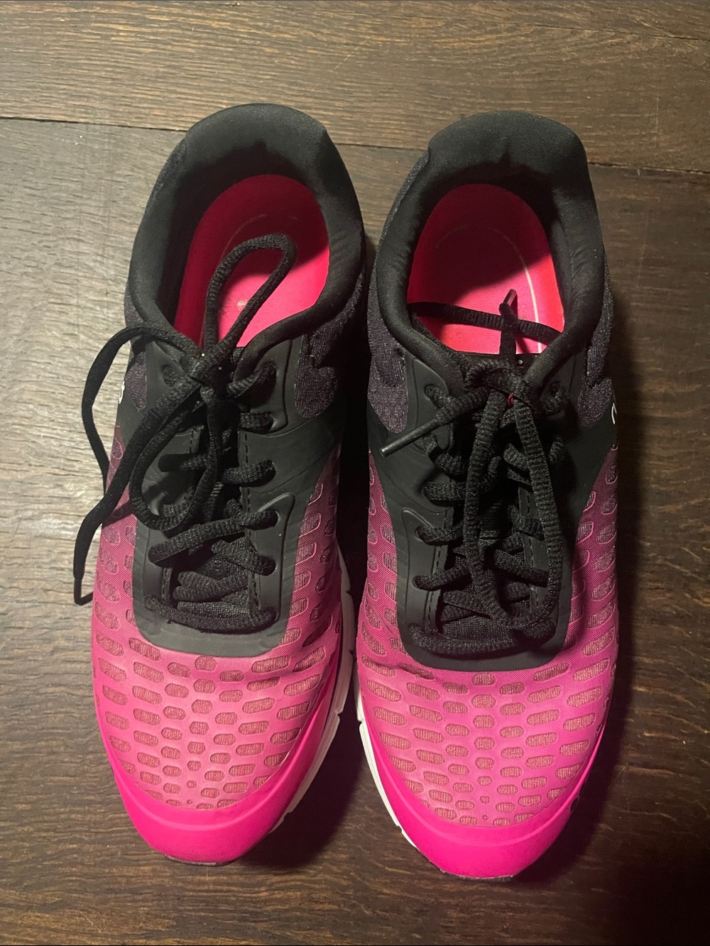Ryka Women's Pink and Black Trainers -Size 8.5
